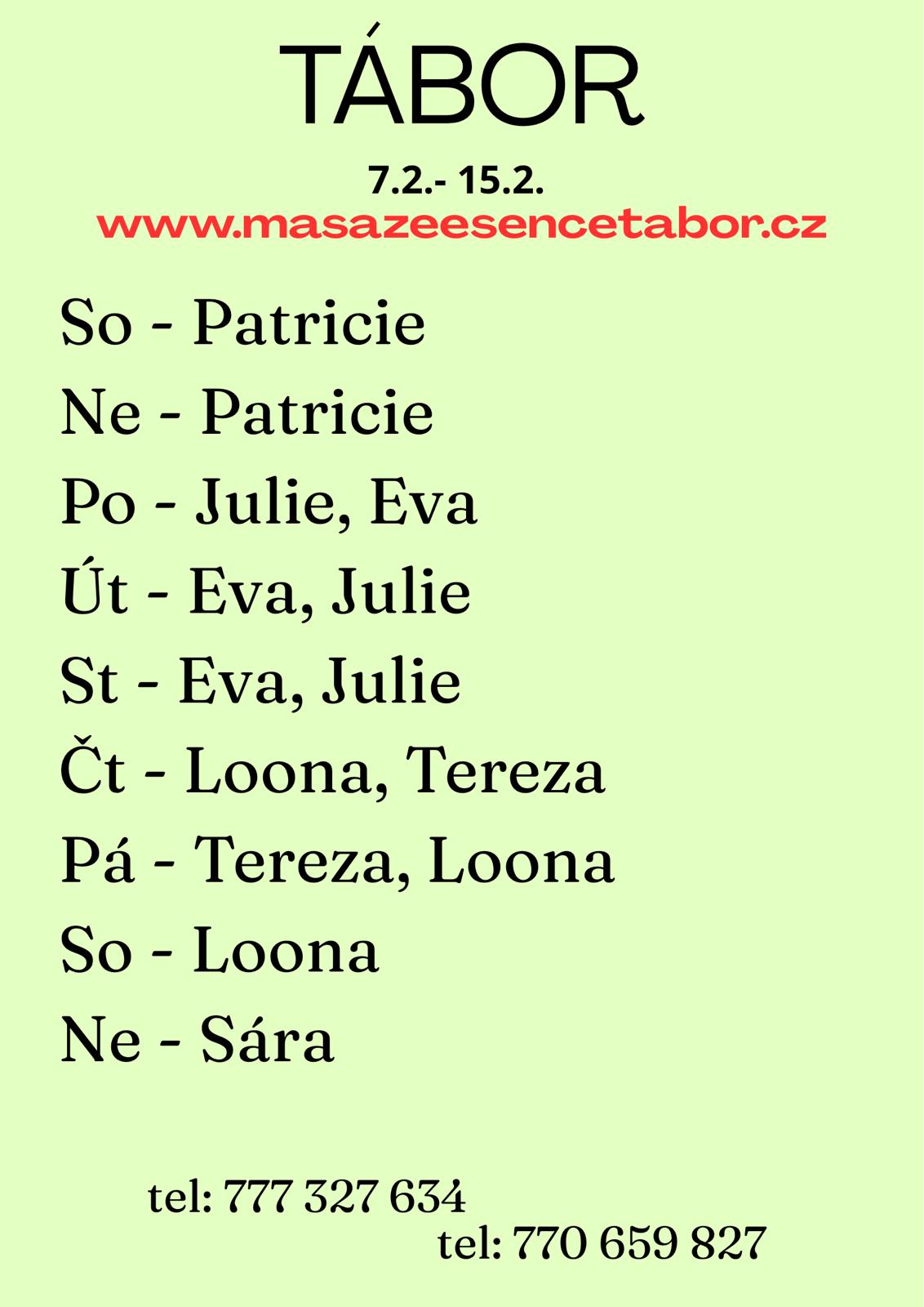 Kalendář dostupnosti